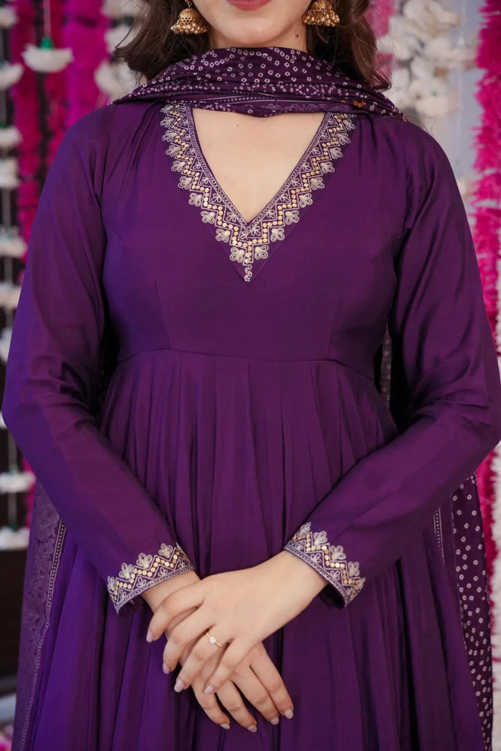 Dreamy purple Muslin suit set