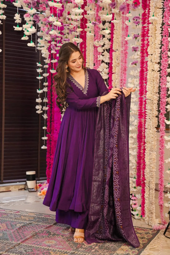 Dreamy purple Muslin suit set