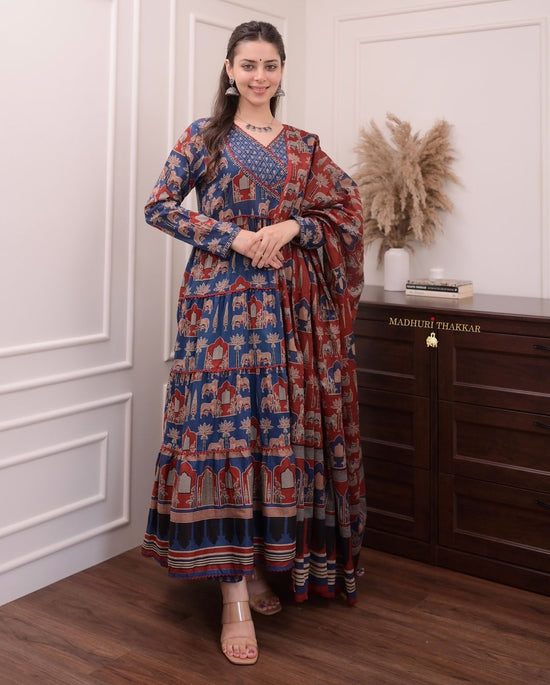 Solid Kurta, Salwar & Dupatta Set