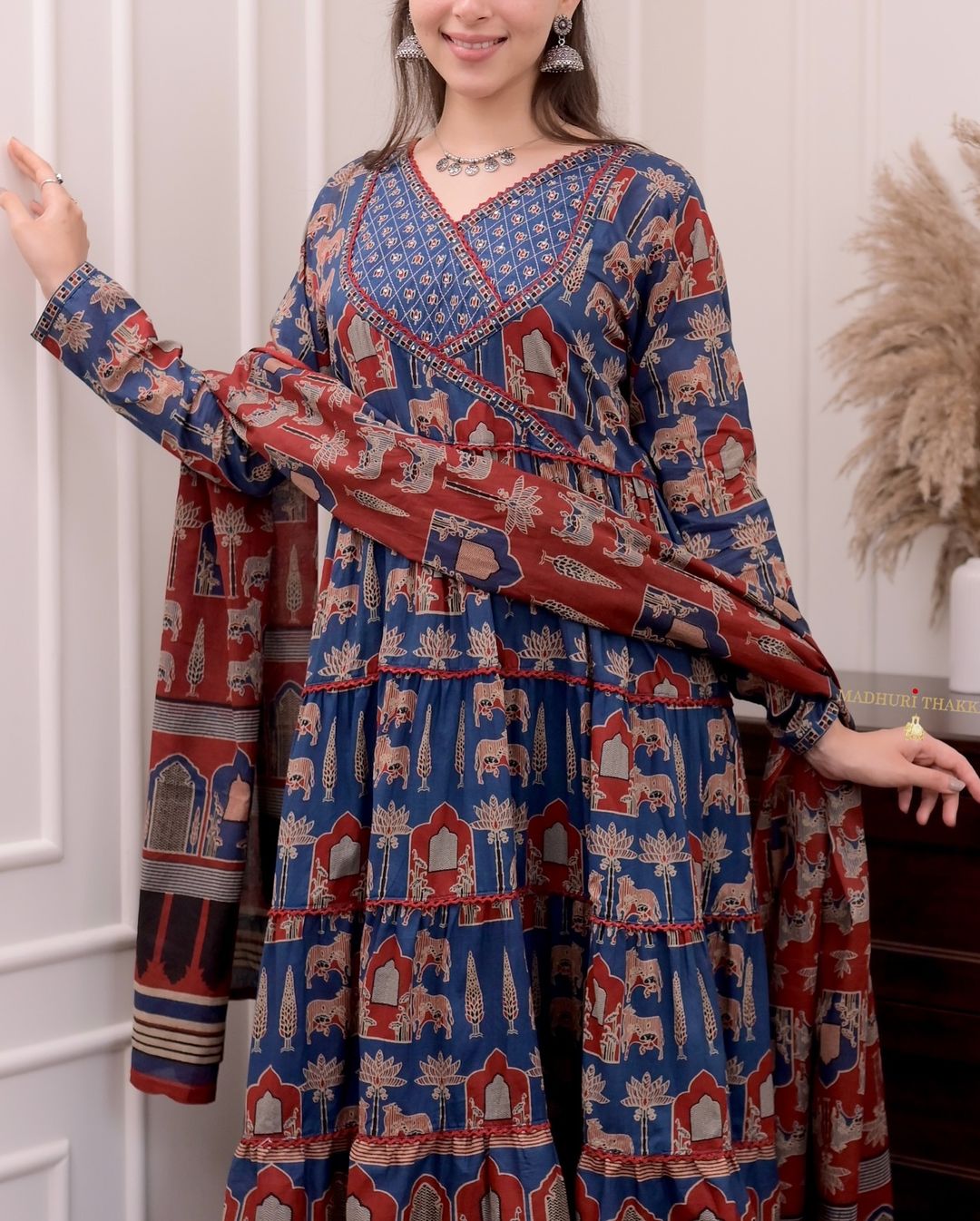 Solid Kurta, Salwar & Dupatta Set